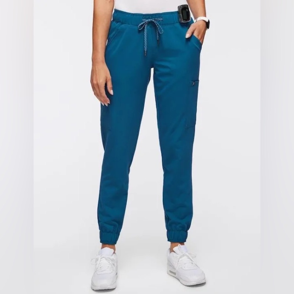 Jaanuu Womens Essential 5 pocket jogger- Caribbean Blue